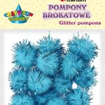 Pompony Titanum Craft-fun Craft-Fun Series brokatowe niebieski 15 szt (16077C)