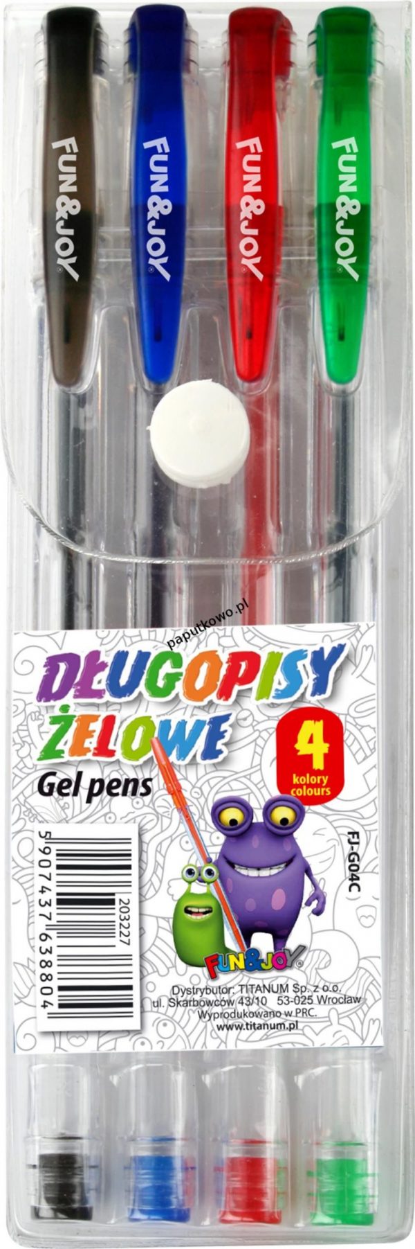 Długopis Fun&Joy, mix wkład 0,7 mm (FJ-G04C)