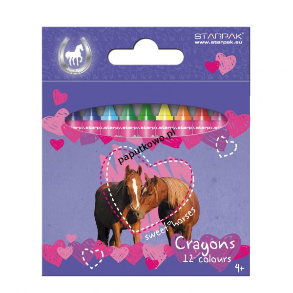 Kredki świecowe Starpak Sweet Horses 12 kol. (274630)