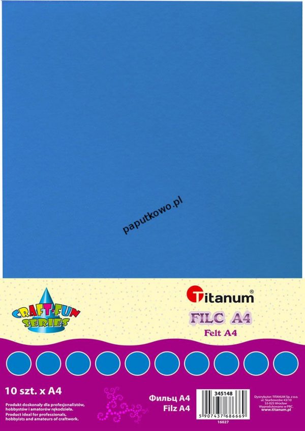 Filc Titanum Craft-fun Craft-fun filc niebieski (043)