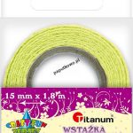 Wstążka Titanum Craft-fun Craft-Fun Series koronka bawełniana samoprzylepna limonkowy 15 mm 1,8 m (D12-4) 1