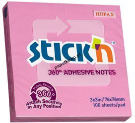 Notes samoprzylepny Sticken 360 stopni różowy 100k 76 mm x 76 mm (21554)