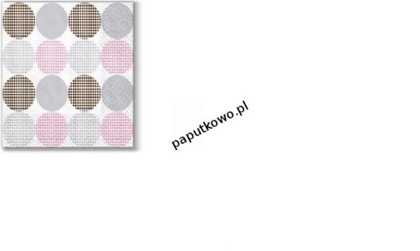 Serwetki Paw Coktail Dotsy Dots (rosa) K kolor: mix nadruk 150 mm x 150 mm (SDC062904)