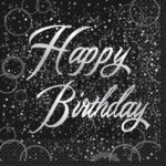 Serwetki Godan glitz happy birthday kolor: (różne) 330 mm x 300 mm (57487)