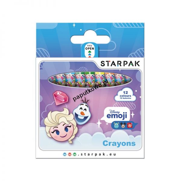 Kredki świecowe Starpak Emoji Frozen 12 kol. (397689)