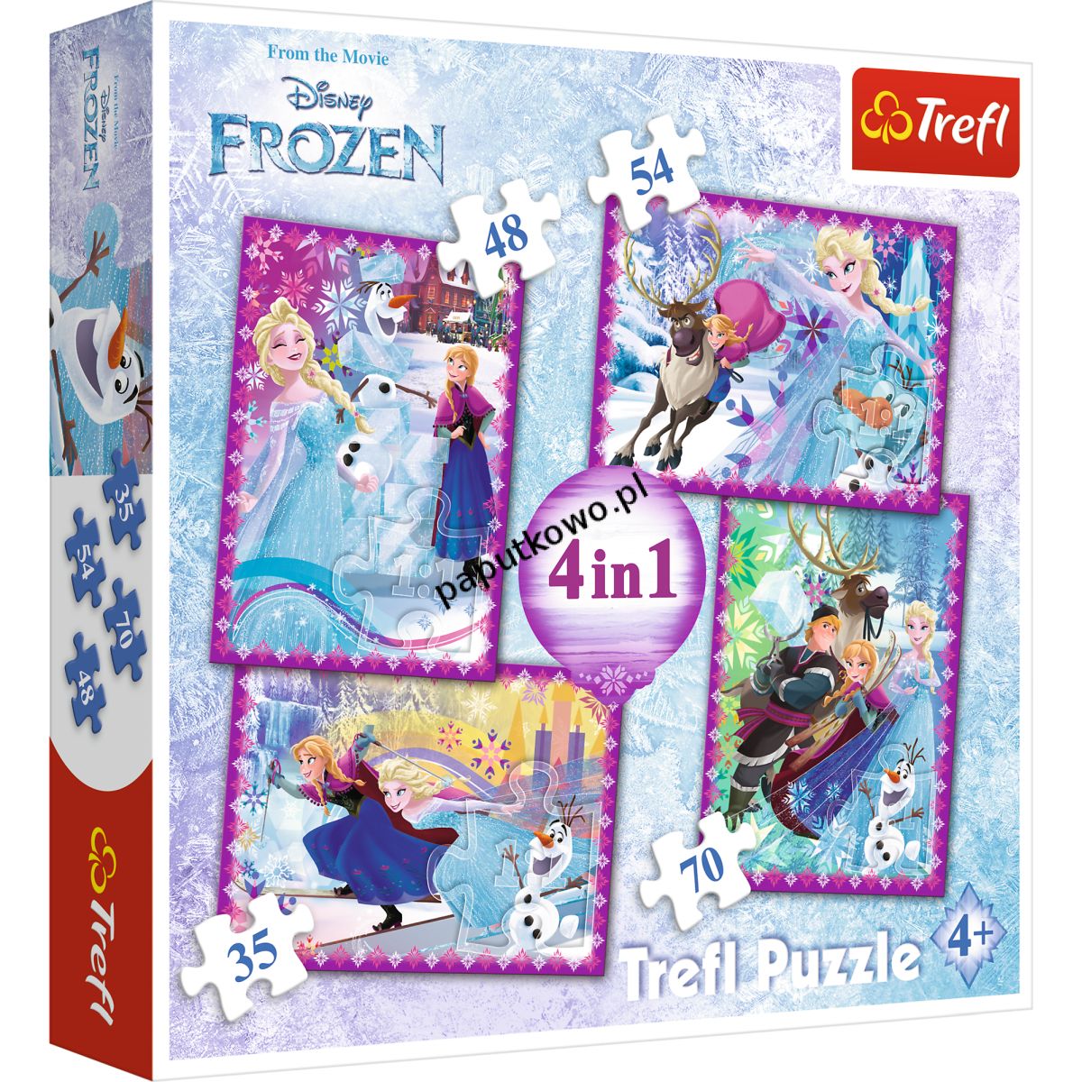 Puzzle Trefl Frozen zimowe szaleństwo 4 w1 (34294) 1