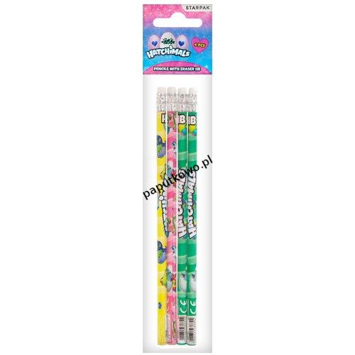 Ołówek Starpak z gum hatchimals 4sz (405409)