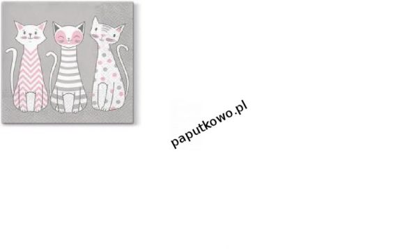 Serwetki Paw Glam Cats kolor: mix nadruk 330 mm x 330 mm (TL699000)