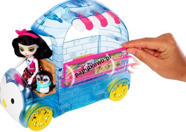 Zestaw akcesoriów dla lalek Barbie enchantimals mobilna budka z lodami (fky58)