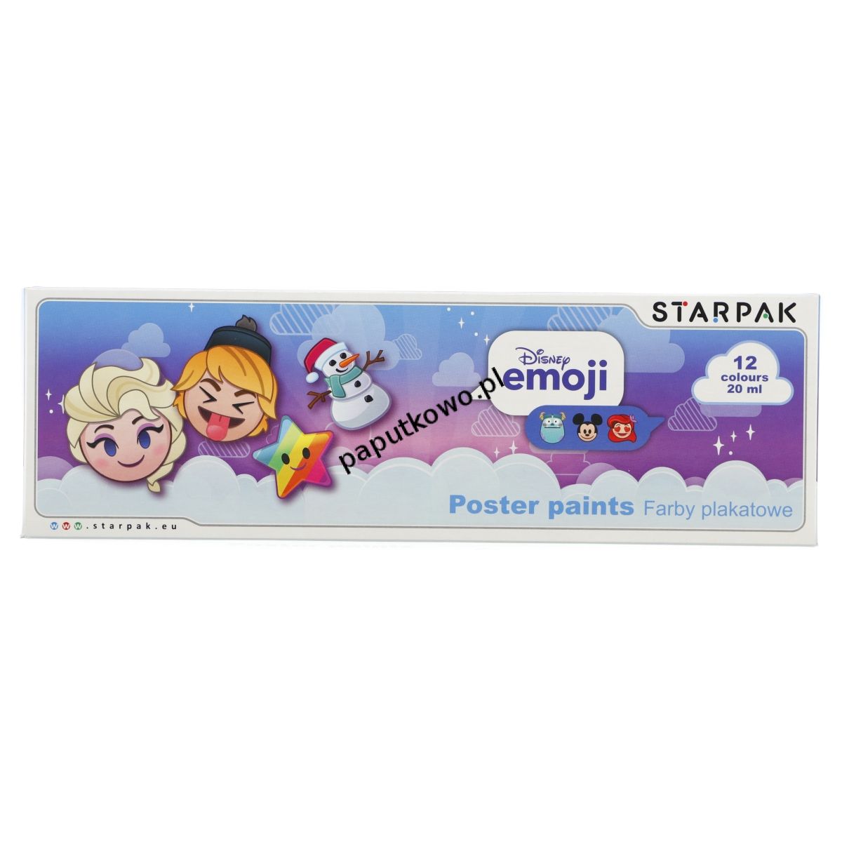 Farby plakatowe Starpak Emoji Frozen 20 ml 12 kol. (397924)