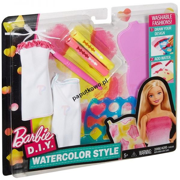 Zestaw kreatywny Barbie Zrób to sama - Akwarelowe wzory (fhw85)