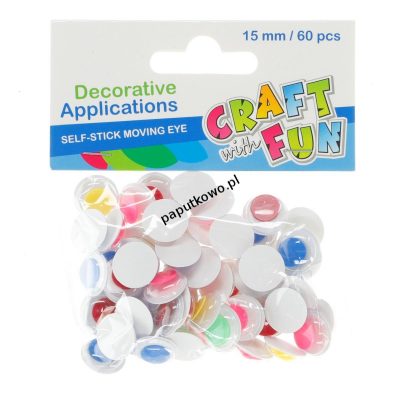 Oczka Craft Fun oczy samoprzylepne 15mm (386925) 1