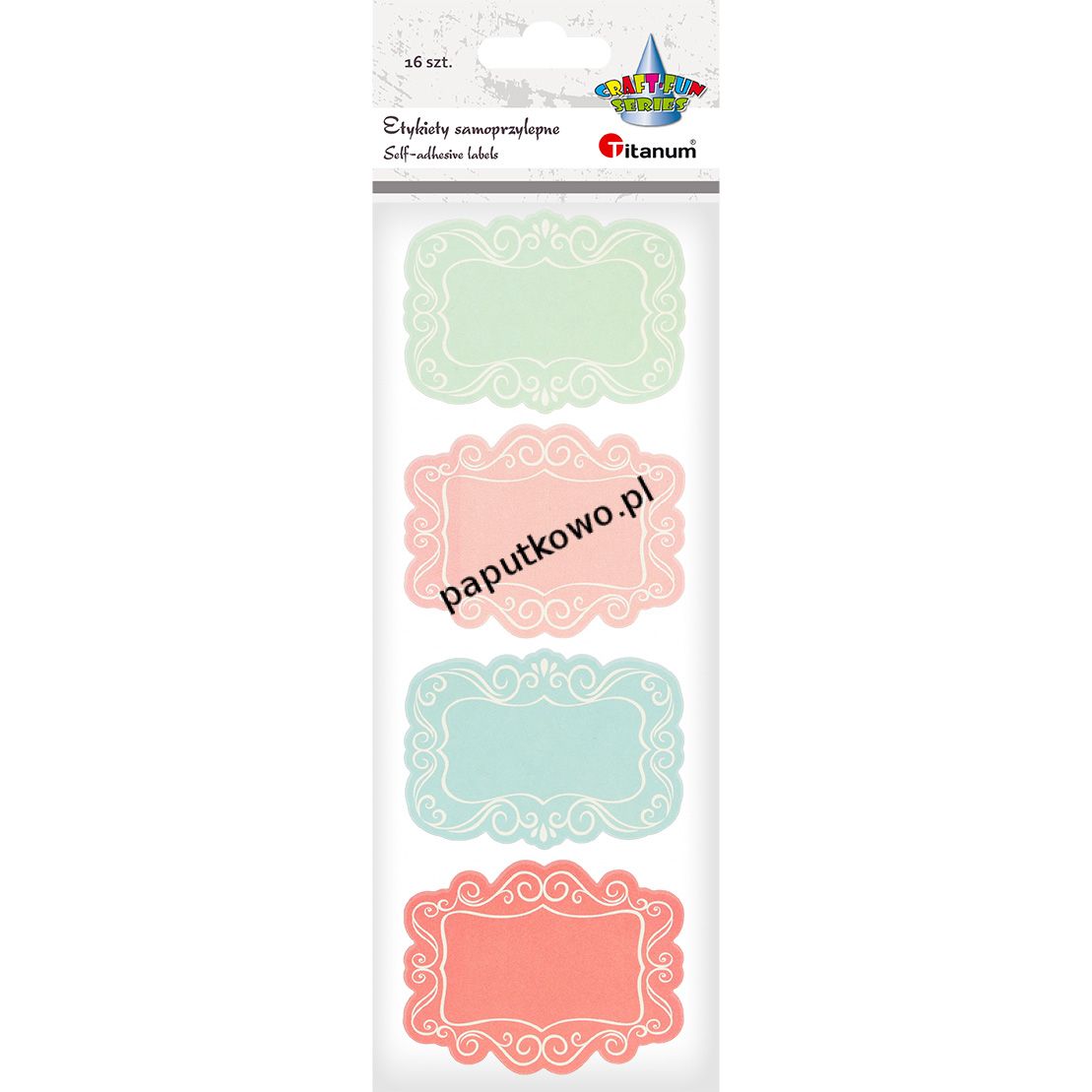 Etykieta samoprzylepna Titanum Craft-fun Craft-Fun Series etykiety dekoracyjne kolor: mix (18058)