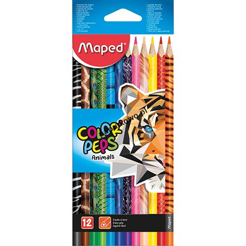 Kredki ołówkowe Maped Color Peps trójkątne 12 kol. (832212)