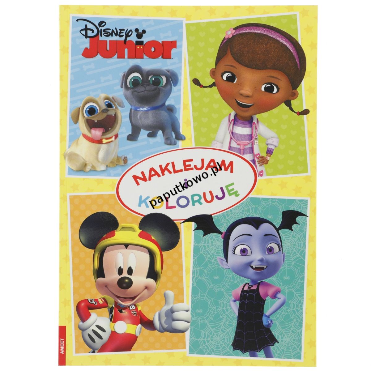 Książka dla dzieci Ameet Disney Junior. Naklejam i koloruję