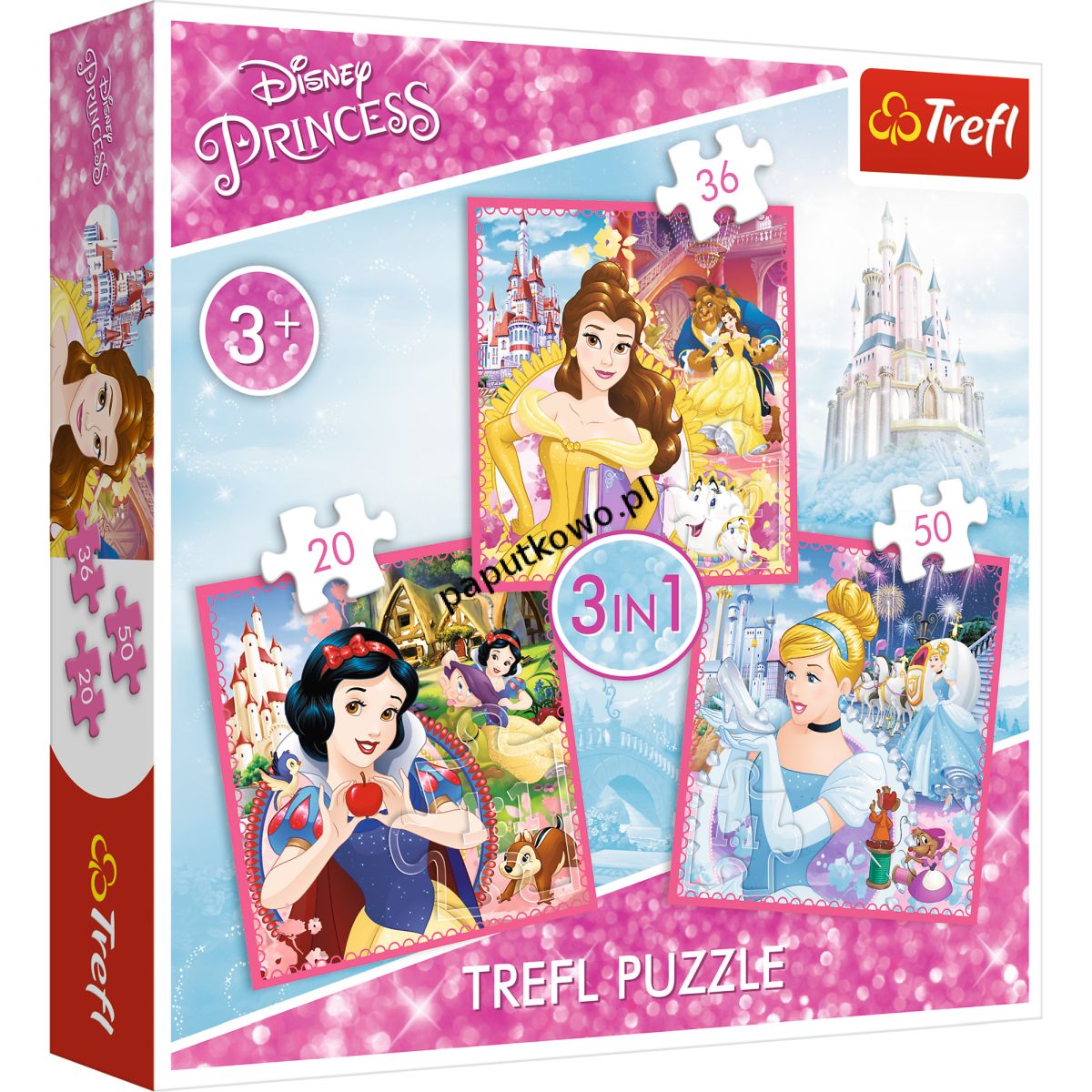 Puzzle Trefl zaczarowany świat księżniczek 4 w1 (34294) 1
