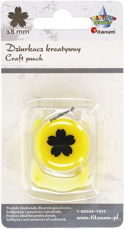 Dziurkacz Titanum Craft-fun Craft-Fun Series kreatywny 18mm kwiatek pełny żółty 1k (T-8202A-101E)