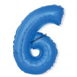 Balon foliowy Godan cyfra 6 niebieski 35 cm (FG-C35N6) 1