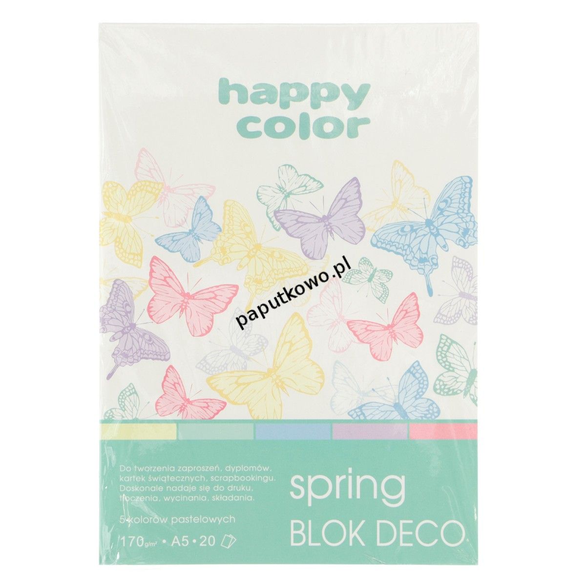 Zeszyt papierów kolorowych Happy Color A5 170g 20k (3817 1520-110)