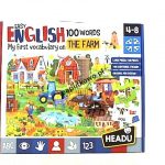 Gra edukacyjna Montessori angielski 100 słów farma (20997)