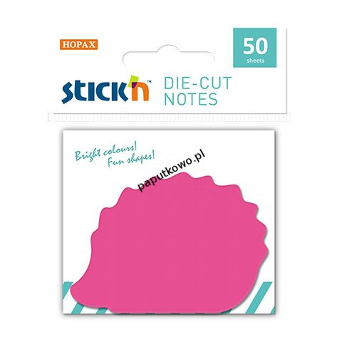 Notes samoprzylepny Sticken jeż różowy 50k 70 mm x 70 mm (21776)