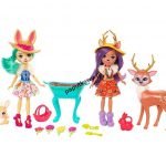 Lalka Barbie enchantimals 2 lalki + 2 zwierzątka (fdg01)