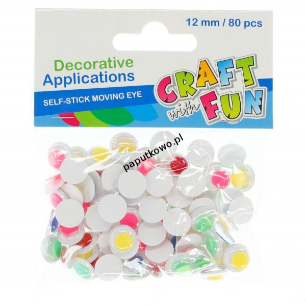 Oczka Craft Fun oczy samoprzylepne 12mm (386923)