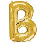 Balon foliowy Amscan balon mini literka b złota (3301401) 1
