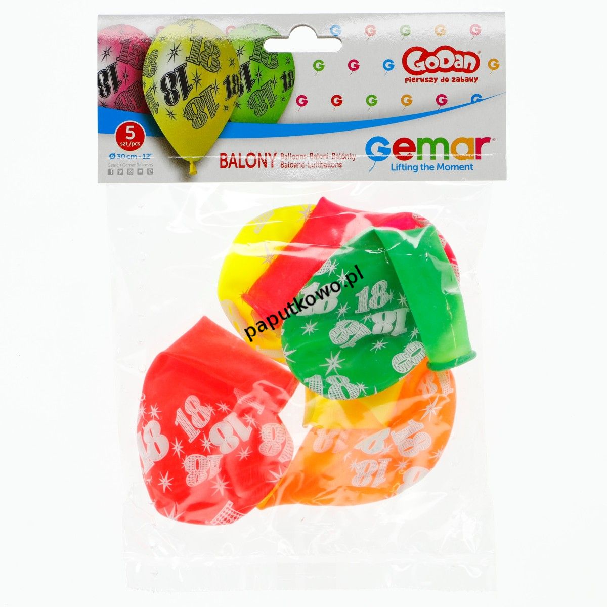 Balon gumowy Godan premium fluor 12 op 5 szt mix fluo 5 szt (GS110/p18f) 1