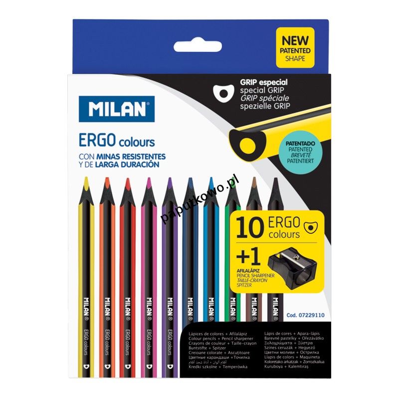 Kredki ołówkowe Milan ergo 10 kol. (7229110)