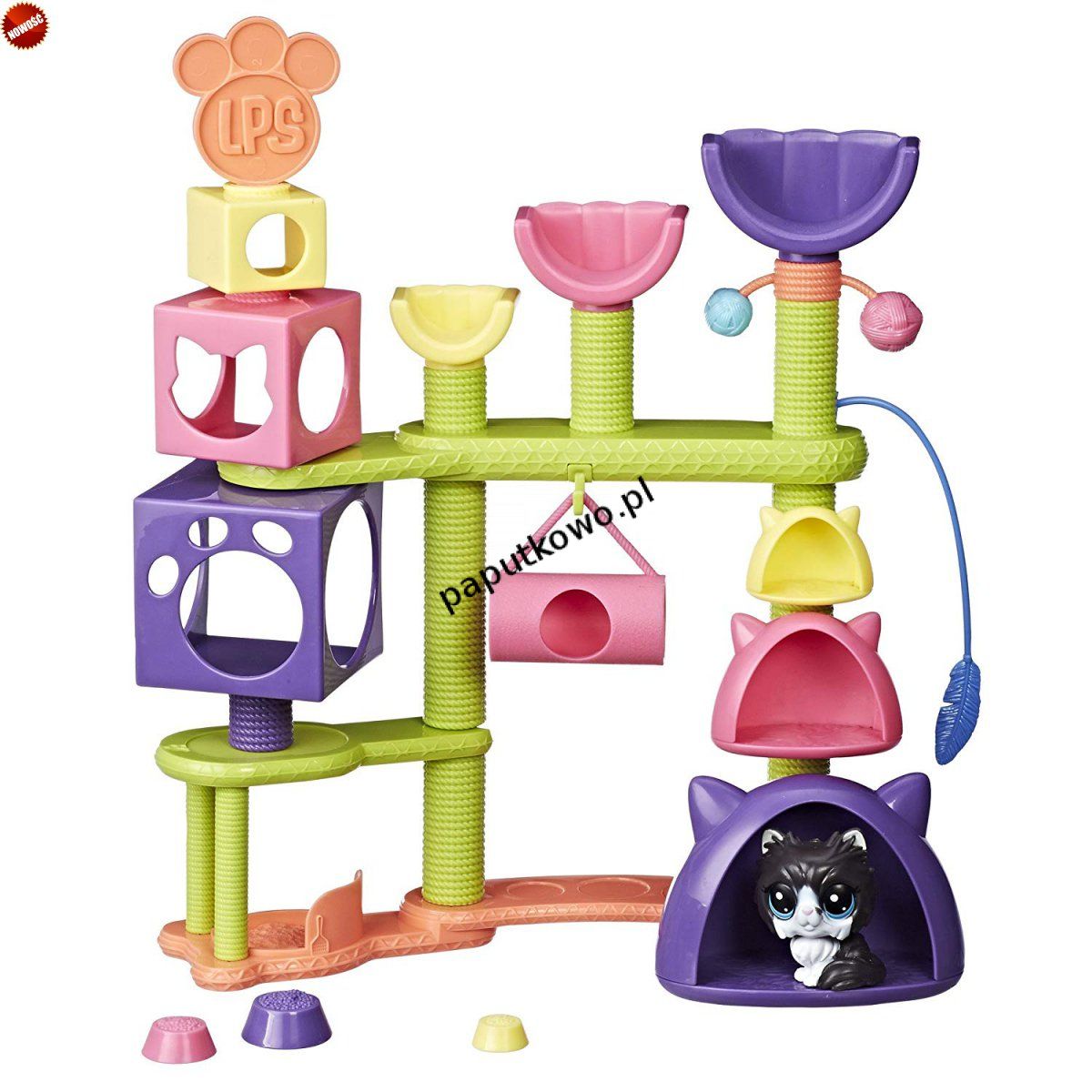 Figurka Zwierzęta Hasbro Littlest Pet Shop koci plac zabaw (E2127)